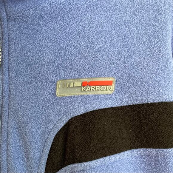 Karbon Purple and Black Fleece Zip Up Sweatshirt - Picture 4 of 8